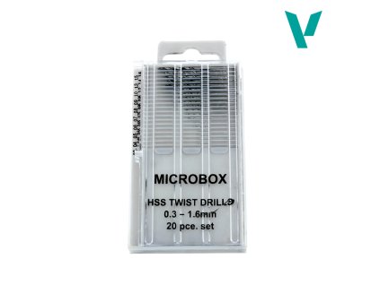 Vallejo T01001 Sada 20ti mikro vrtáčků 0.3-1.6mm