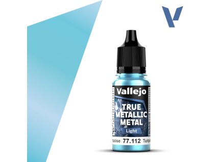 Vallejo True Metallic Metal 77112 (Light) Hydra Turquoise