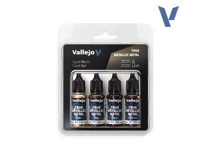 Vallejo True Metallic Metal 77258 Set Aged Metal