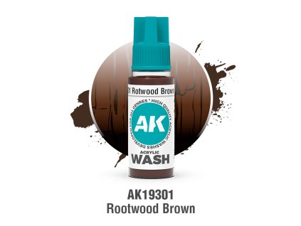 AK Interactive: Acrylic Wash - Rotwood Brown Wash