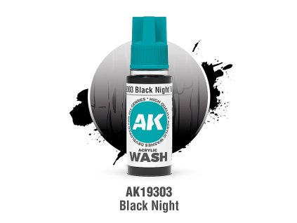 AK Interactive: Acrylic Wash - Black Night Wash