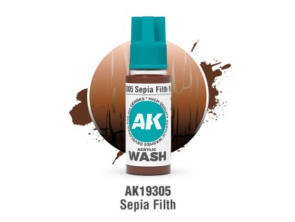 AK Interactive: Acrylic Wash - Sepia Filth Wash