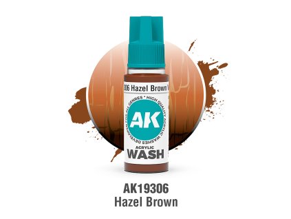AK Interactive: Acrylic Wash - Hazel Brown Wash