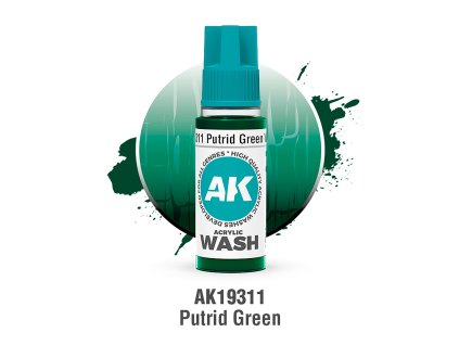 AK Interactive: Acrylic Wash - Putrid Green Wash