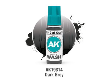 AK Interactive: Acrylic Wash - Dark Grey Wash
