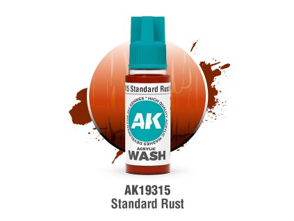 AK Interactive: Acrylic Wash - Standard Rust Wash