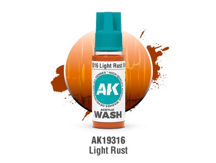 AK Interactive: Acrylic Wash - Light Rust Wash