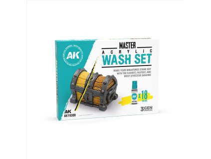 AK Interactive: Acrylic Wash - MASTER ACRYLIC WASH SET – FULL RANGE
