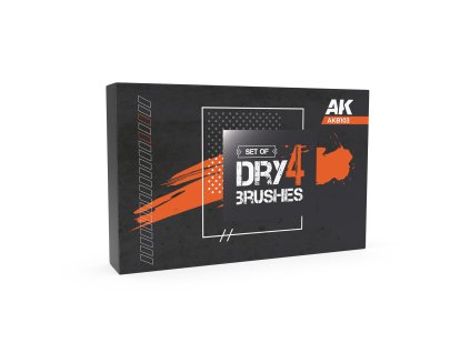 Štětce AK interactive Dry Brushes Set  (sada 4 štětců)