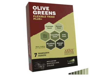 The Army Painter - Warpaints Fanatic: Flexible Triad PLUS+: Olive Greens