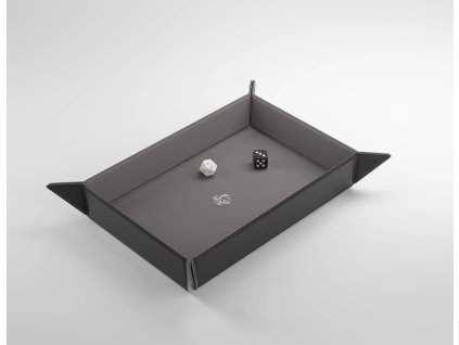 Gamegenic - Magnetic Dice Tray Rectangular Black/Gray