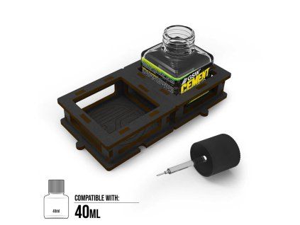 Green Stuff World Square bottle Holder for Cement glue x2