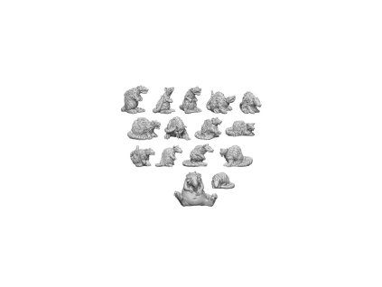 Green Stuff World 3D Printed Giant Rats 1:48