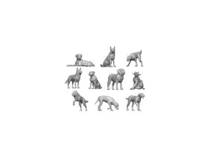 Green Stuff World 3D Printed Big Dogs 1:48