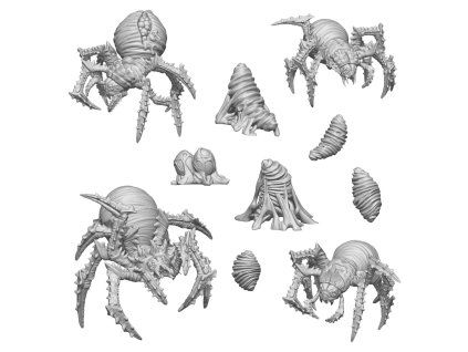 Green Stuff World 3D Printed Monster Spiders 1:48