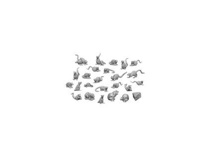 Green Stuff World 3D Printed Small Rats 1:48-1:35