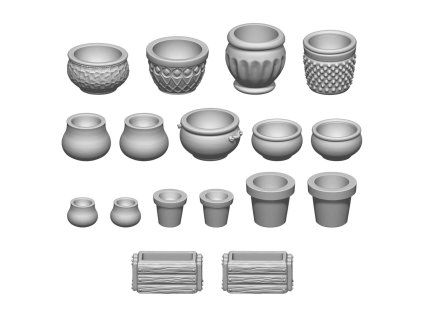 Green Stuff World 3D Printed Plant Pot 1:48-1:35