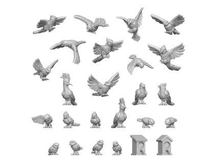 Green Stuff World 3D Printed Wild birds 1:48-1:35