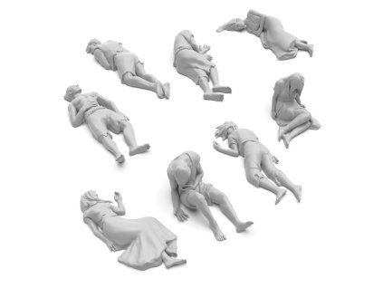 Green Stuff World 3D Printed Dead Human Corpses 1:48