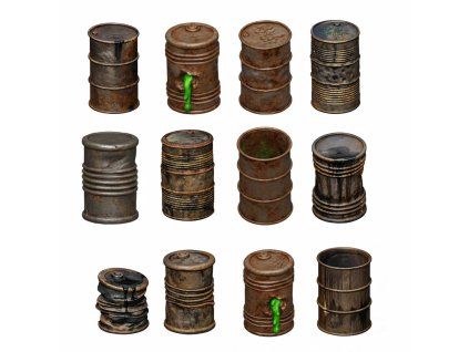 Green Stuff World 3D Printed Metal Barrels 1:48