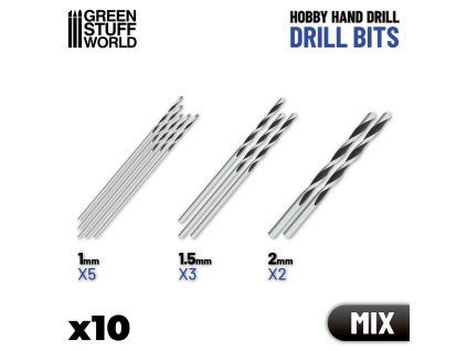 Green Stuff World Set of 10 drill bits