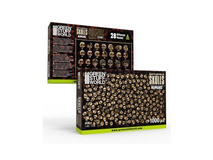Green Stuff World 3D Printed Battlefield Skulls 1:48-1:35