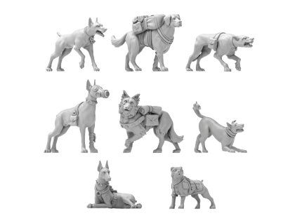 Green Stuff World 3D Printed War Dogs 1:48