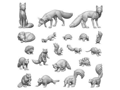 Green Stuff World 3D Printed Forest Animals 1:48