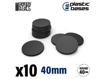 Green Stuff World Plastic Round Bases 40 mm 10 pcs