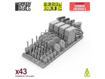 Green Stuff World WWII German Grenades 1:35