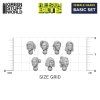 Green Stuff World 3D Printed Female Heads 1:48 Basic Set