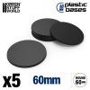 Green Stuff World Plastic Round Bases 60 mm 5 pcs