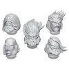 Green Stuff World 3D Printed Techno Wolf Heads 1:48