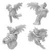 Green Stuff World 3D Printed Cherubs 40k - Cyber Cherubs Servitors 1:48
