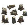 Green Stuff World 3D Printed Medium Tree Stumps