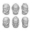 Green Stuff World 3D Printed Norsemen Heads 1:48