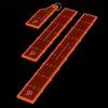 Green Stuff World 3-6-9 Combat Ruler Pack - Fluor Orange