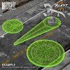 Green Stuff World Blast Markers and Templates - Fluor Green