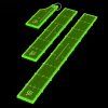Green Stuff World 3-6-9 Combat Ruler Pack – Fluor Green