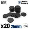 Green Stuff World Plastic Round Bases 25 mm 20 pcs