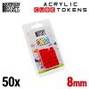 Green Stuff World Gaming Tokens - Red Cubes 8 mm (Pack 50 pcs)