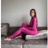 Dámske pyžamo - Top s dlhým rukávom (fuchsiová)