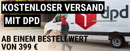 Kostenloser Versand mit DPD an die Abholstation