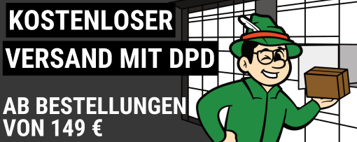 Kostenloser Versand mit DPD an die Abholstation