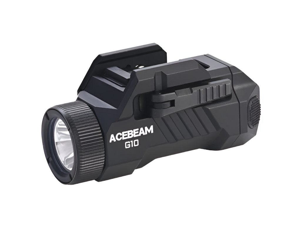 AceBeam G10, 600 lm, black – LED-Taschenlampe für Picatinny/Weaver-Schiene, Schnellspannmontage