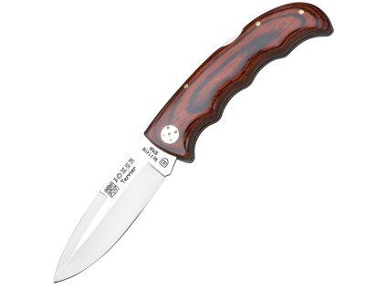 Joker Terrier - Klappmesser, 9 cm, Rotes Holz  
