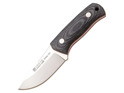 Joker Erizo TS1 – Bushcraftmesser, 7,5 cm, Micarta, Schwarz