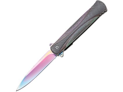 JKR Klappmesser, 8,6 cm, Stahl, Regenbogenfarben