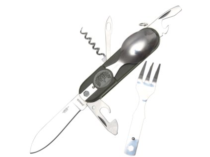 JKR Multifunktionsmesser mit Klappbesteck, 7,5 cm, Grün  