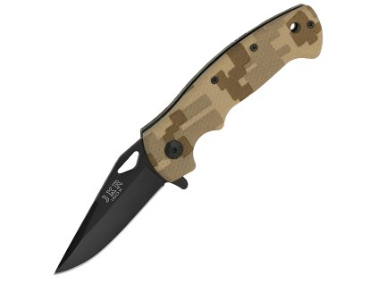 JKR Klappmesser, 8 cm, Pixeltarnung, Sandfarben